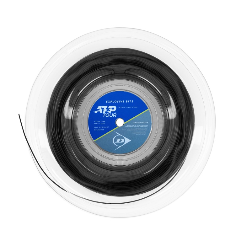 Dunlop Tennis String Explosive Bite (Durability + Spin) ATP Tour black 200m reel